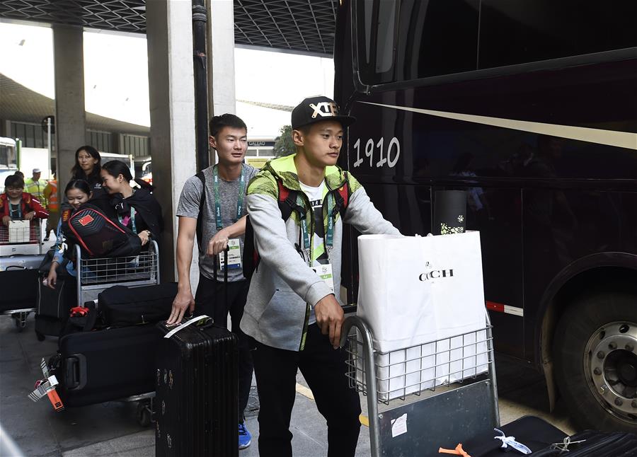 (SP)BRAZIL-RIO DE JANEIRO-OLYMPICS-CHINESE TRACK AND FIELD TEAM-ARRIVE