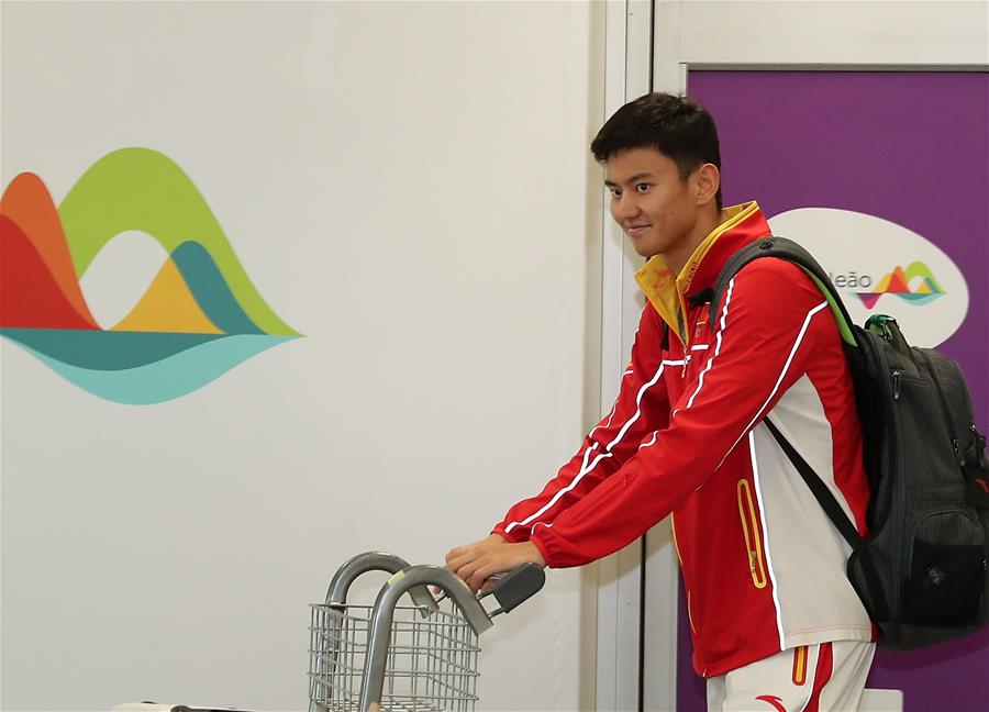 (SP)BRAZIL-RIO DE JANEIRO-OLYMPICS-CHINA SWIMMING TEAM-ARRIVAL