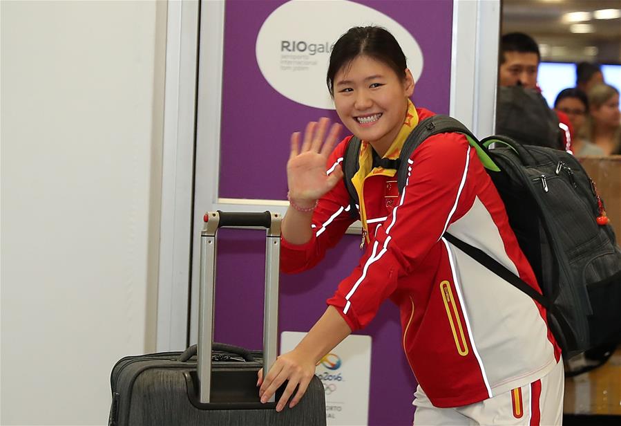 (SP)BRAZIL-RIO DE JANEIRO-OLYMPICS-CHINA SWIMMING TEAM-ARRIVAL