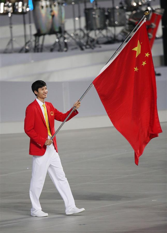 (SP)BRAZIL-RIO DE JANEIRO-OLYMPICS-CHINESE DELEGATION-FLAG BEARER
