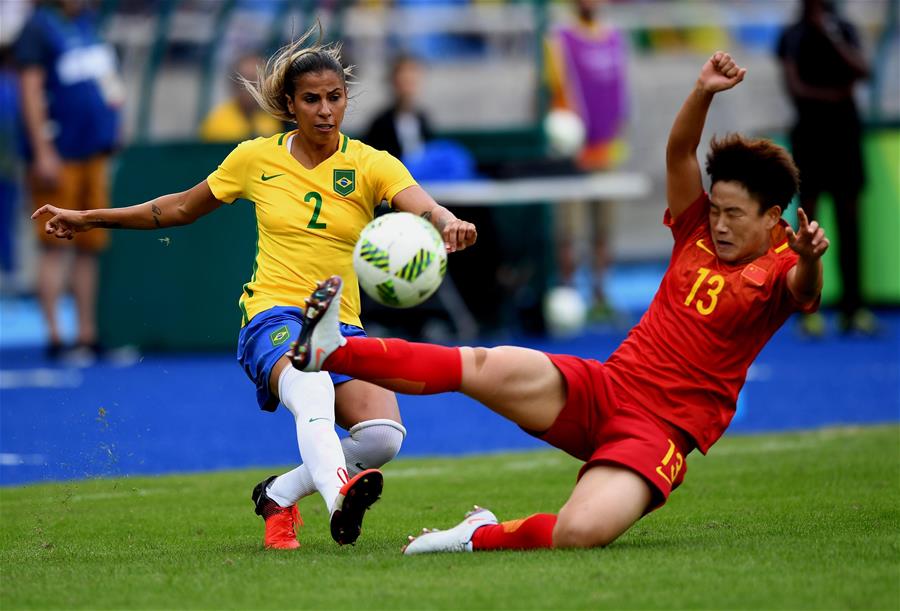 (SP)BRAZIL-RIO DE JANEIRO-OLYMPICS-WOMEN'S FOOTBALL-CHINA VS BRAZIL