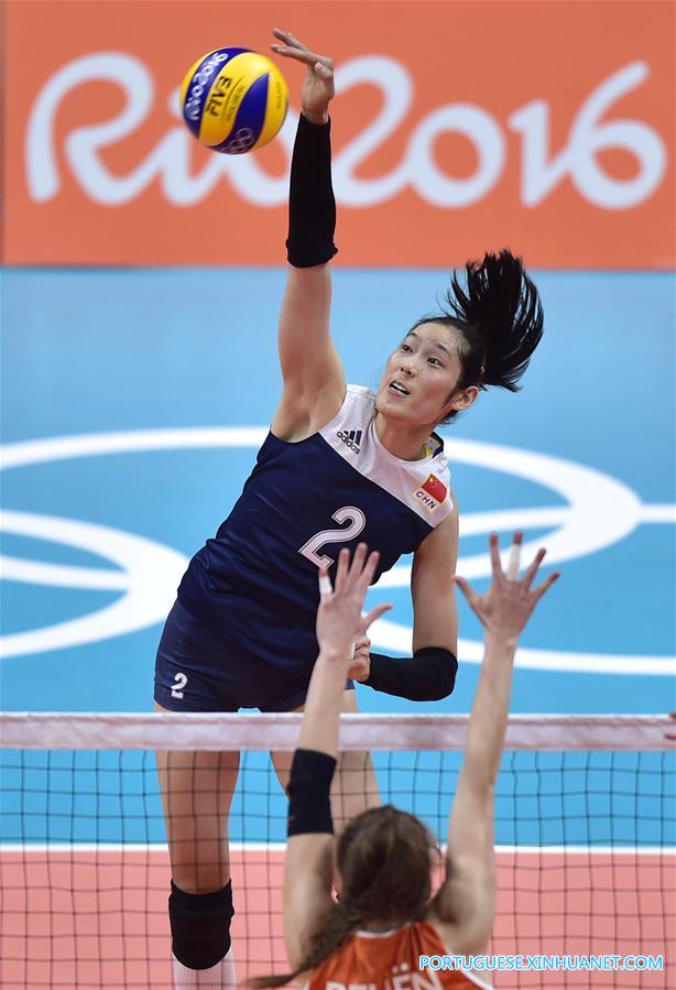 （里约奥运会）（4）排球——女排小组赛：中国负荷兰