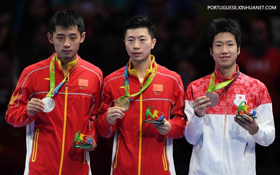 （里约奥运会·领奖台）（1）乒乓球——男单颁奖仪式