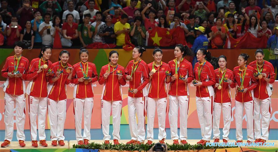 （里约奥运会·领奖台）（14）排球——中国女排夺冠