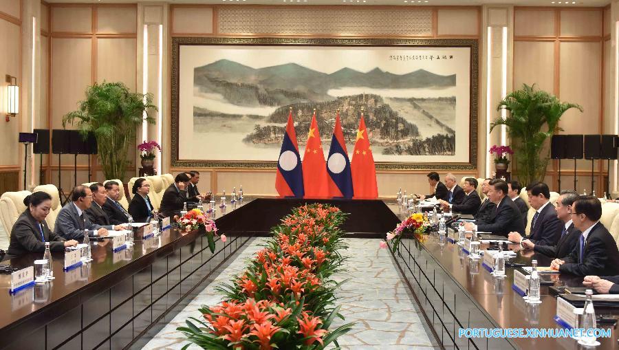 (G20 SUMMIT)CHINA-HANGZHOU-XI JINPING-LAOTIAN PRESIDENT-MEETING (CN)