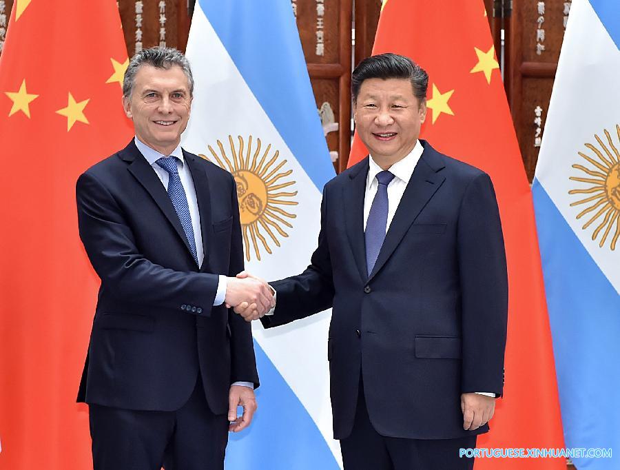 （杭州G20·時政）習近平會見阿根廷總統馬克裏