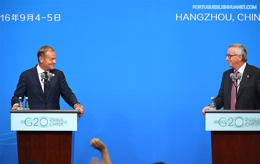 (G20 SUMMIT)CHINA-HANGZHOU-G20-EU-PRESS CONFERENCE (CN)