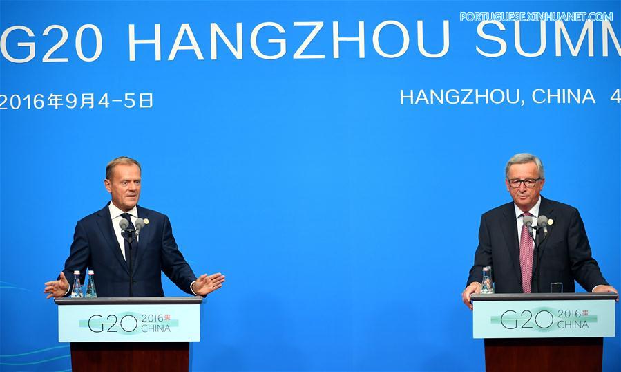 (G20 SUMMIT)CHINA-HANGZHOU-G20-EU-PRESS CONFERENCE (CN)