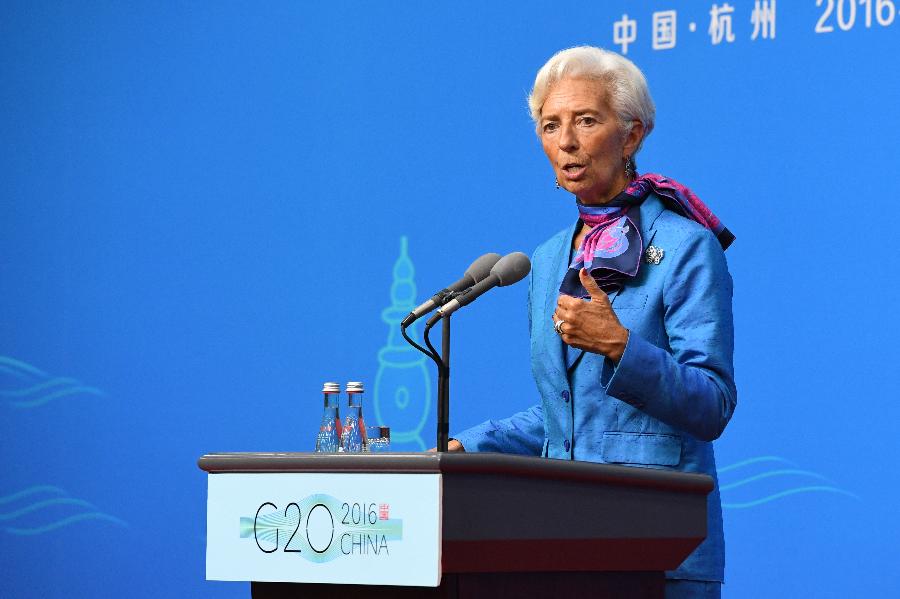 (G20 SUMMIT)CHINA-HANGZHOU-G20-IMF-CHRISTINE LAGARDE-PRESS CONFERENCE (CN)