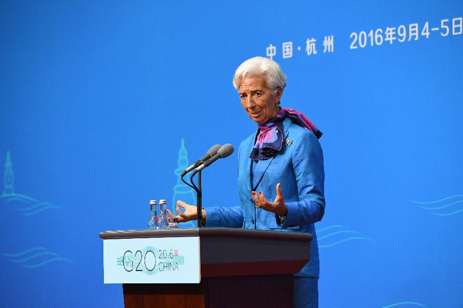 (G20 SUMMIT)CHINA-HANGZHOU-G20-IMF-CHRISTINE LAGARDE-PRESS CONFERENCE (CN)