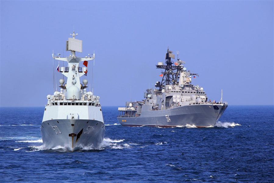 （军事）（8）中俄“海上联合—2016”军事演习举行海上联合行动演练