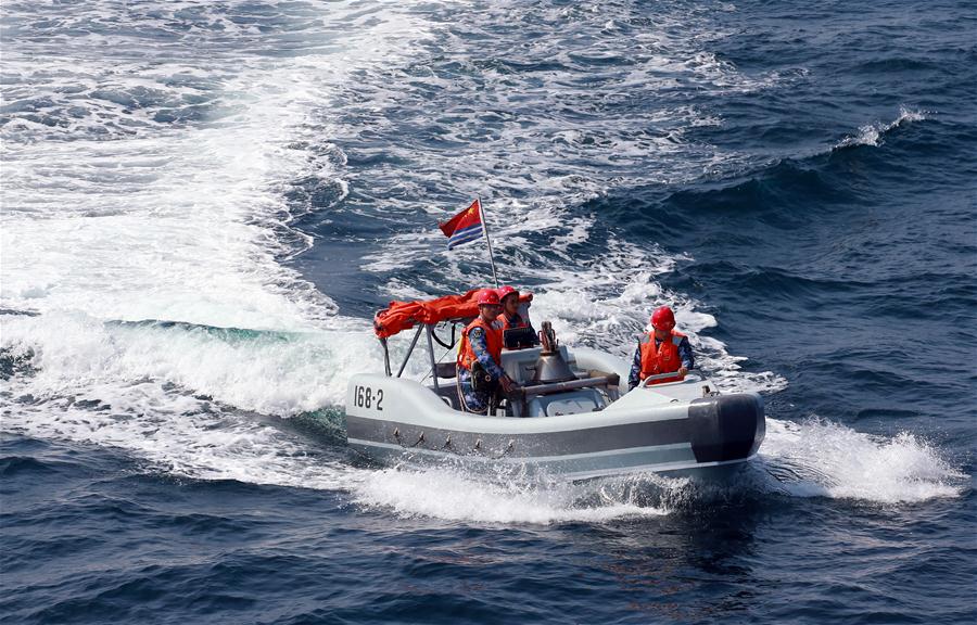 （军事）（2）中俄“海上联合—2016”军事演习举行海上联合行动演练