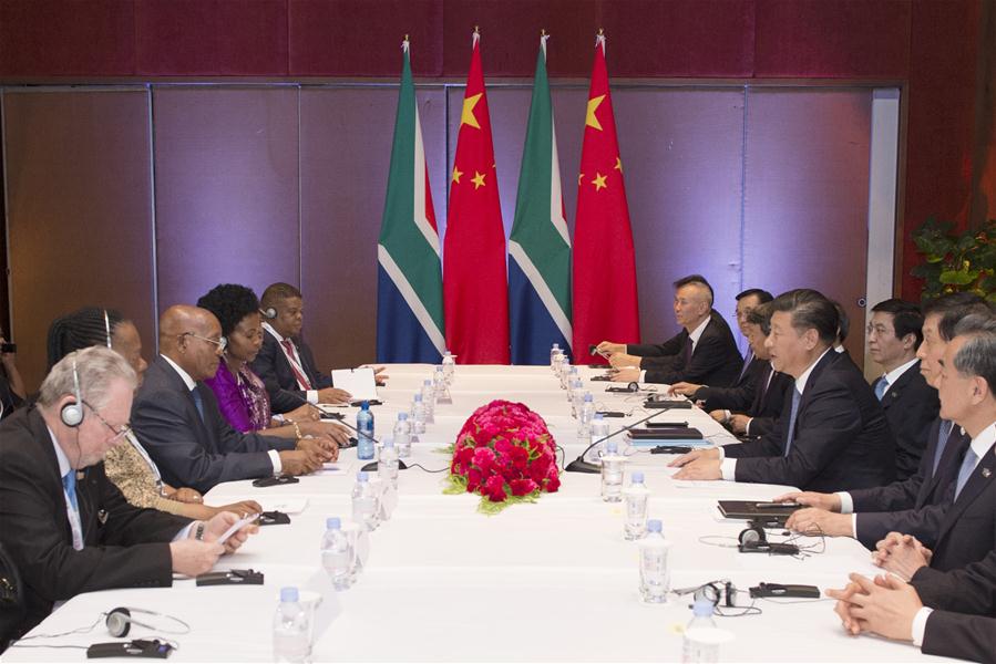 INDIA-GOA-CHINA-SOUTH AFRICA-XI JINPING-ZUMA-MEETING