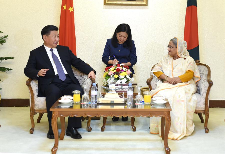 （時政）習近平同孟加拉國總理哈西娜舉行會談