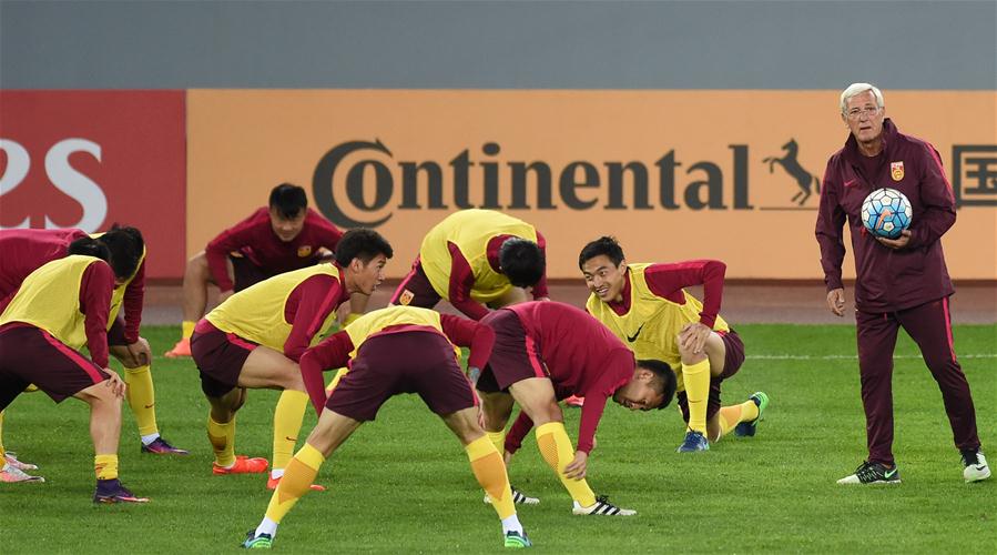 (SP)CHINA-KUNMING-SOCCER-FIFA WORLD CUP-ASIAN QUALIFIERS-CHN VS QAR-TRAINING(CN)