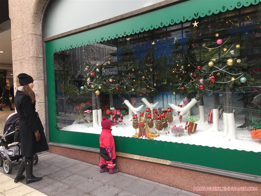 SWEDEN-STOCKHOLM-CHRISTMAS-WINDOW DISPLAYS