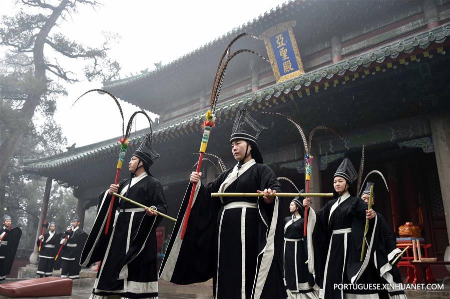 CHINA-SHANDONG-ZOUCHENG-MENCIUS-WINTER SOLSTICE-CEREMONY (CN)