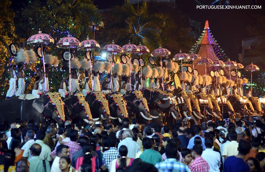 INDIA-KOCHI-POORAM FESTIVAL-ELEPHANTS