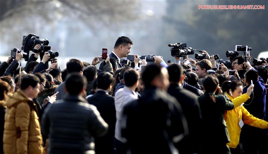 (TWO SESSIONS)CHINA-BEIJING-CPPCC-INTERVIEW-YAO MING (CN)