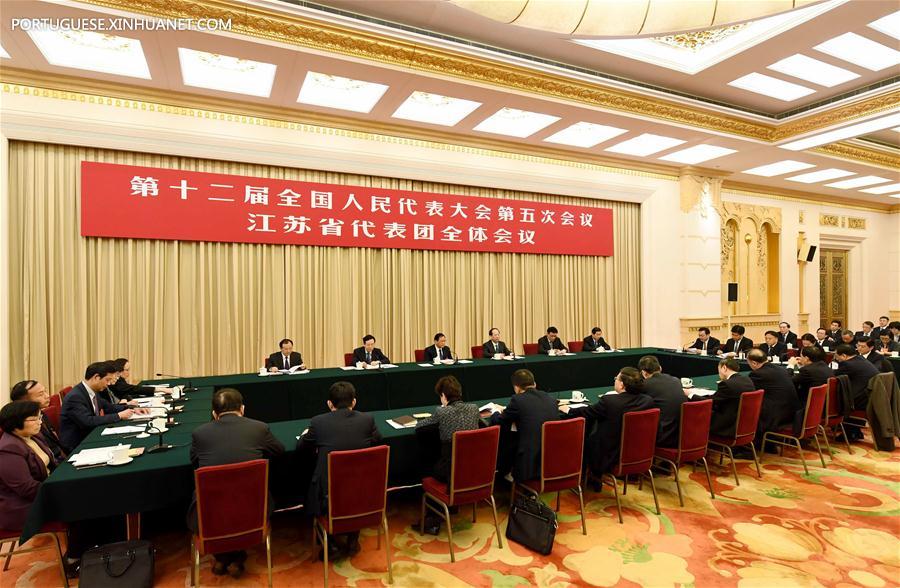 (TWO SESSIONS) CHINA-BEIJING-NPC-JIANGSU DELEGATION-PLENARY MEETING-OPEN (CN)