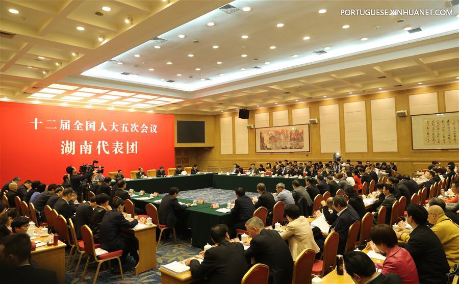 (TWO SESSIONS)CHINA-BEIJING-NPC-HUNAN DELEGATION-PLENARY MEETING-OPEN (CN) 