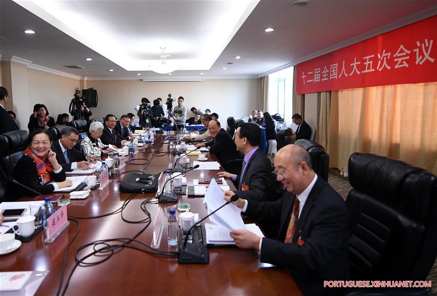 (TWO SESSIONS)CHINA-BEIJING-NPC-MACAO DELEGATION-PLENARY MEETING-OPEN (CN) 