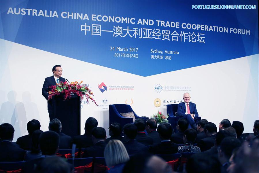 （XHDW）（1）李克强出席中国—澳大利亚经贸合作论坛并发表演讲