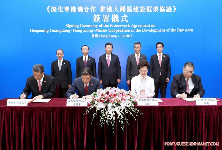 CHINA-HONG KONG-XI JINPING-FRAMEWORK AGREEMENT-SIGNING CEREMONY (CN)