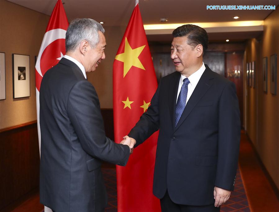 GERMANY-HAMBURG-XI JINPING-SINGAPORE-MEETING