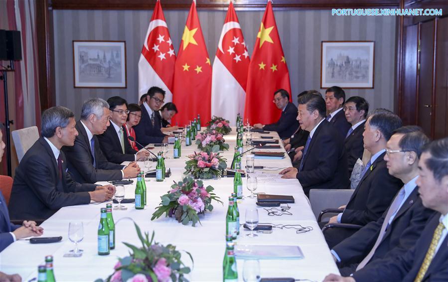 GERMANY-HAMBURG-XI JINPING-SINGAPORE-MEETING