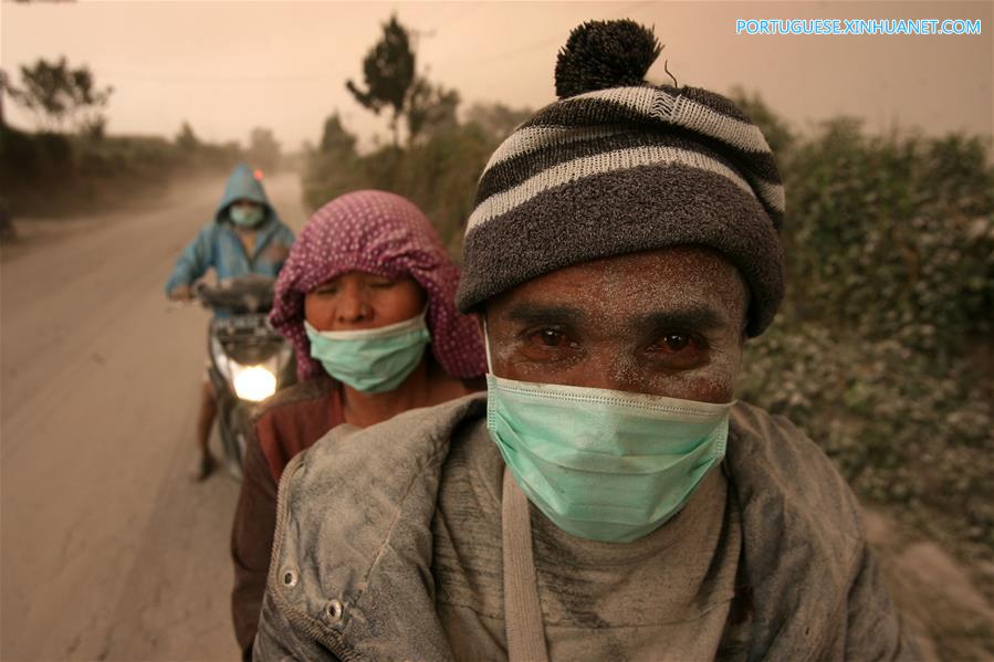 INDONESIA-NORTH SUMATRA-MOUNT SINABUNG-ERUPTION