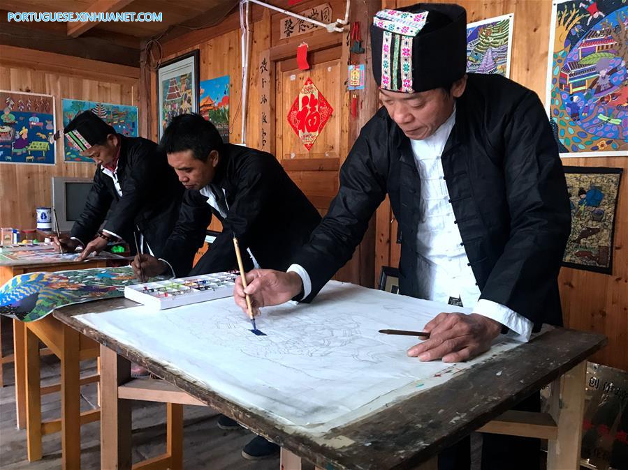 CHINA-GUANGXI-DONG ETHNIC GROUP-PAINTING (CN)