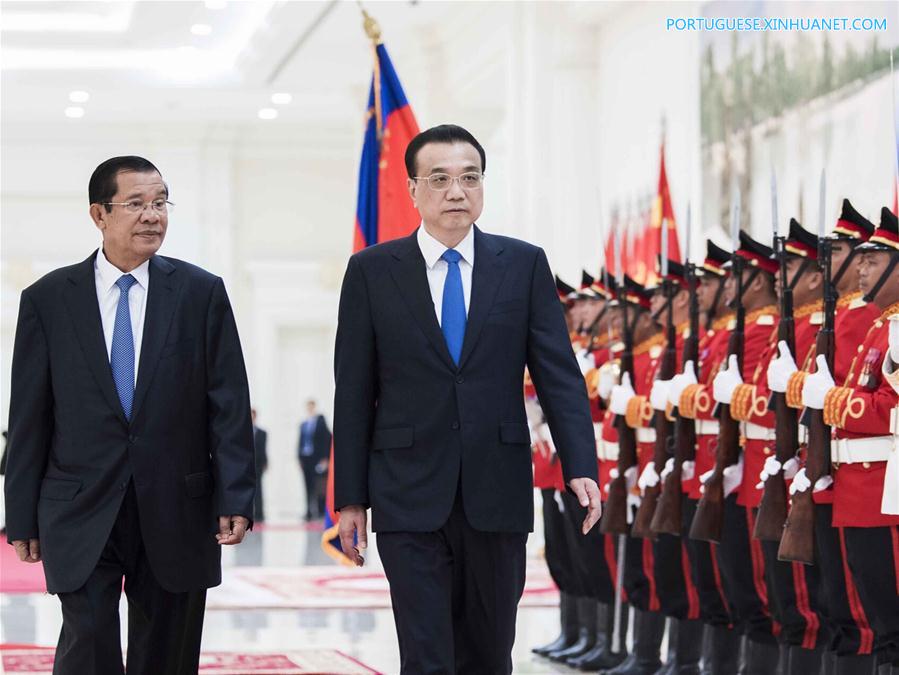 CAMBODIA-PHNOM PENH-CHINA-LI KEQIANG-CAMBODIAN PM-TALKS