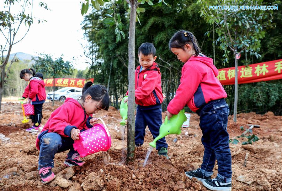 #CHINA-ZHEJIANG-TREE PLANTING-CHILDREN (CN*)