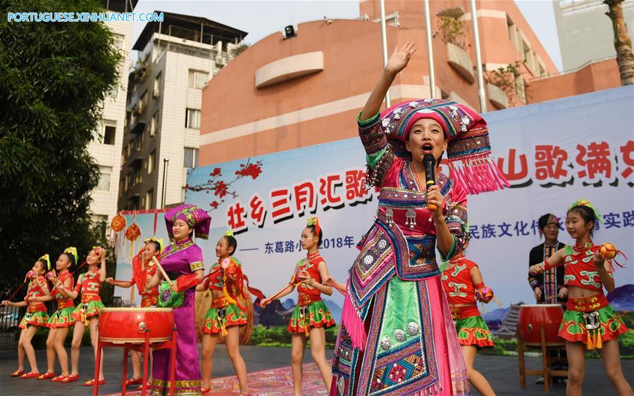 CHINA-NANNING-PRIMARY SCHOOL-SANYUESAN FESTIVAL (CN) 