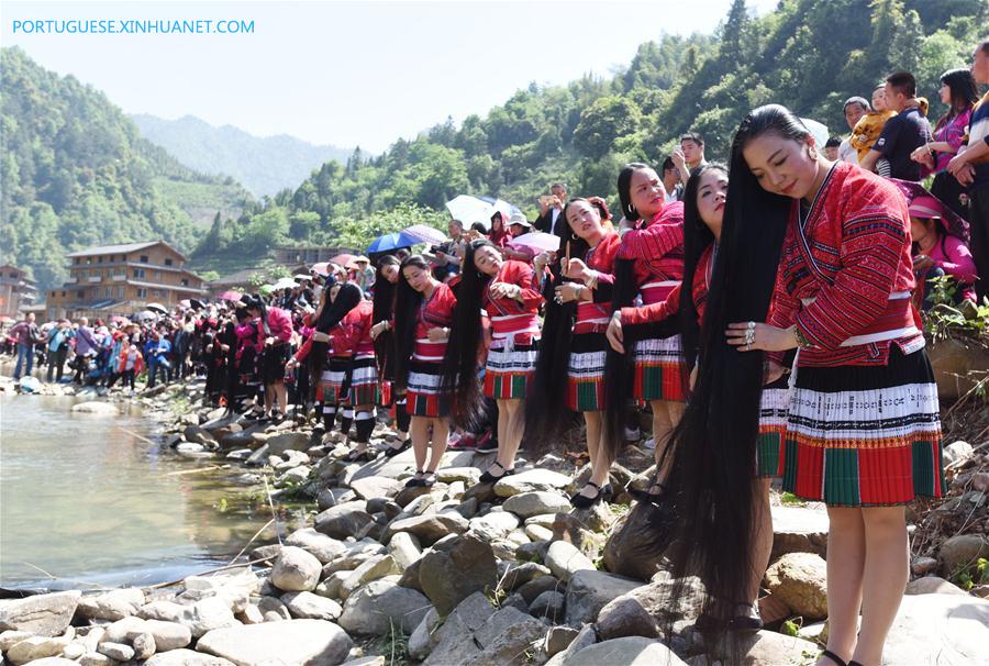 #CHINA-GUANGXI-SANYUESAN FESTIVAL-LONG HAIR (CN)