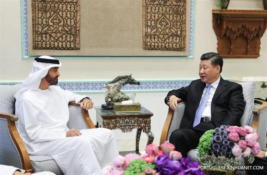 UAE-CHINA-XI JINPING-CROWN PRINCE OF ABU DHABI-MEETING 