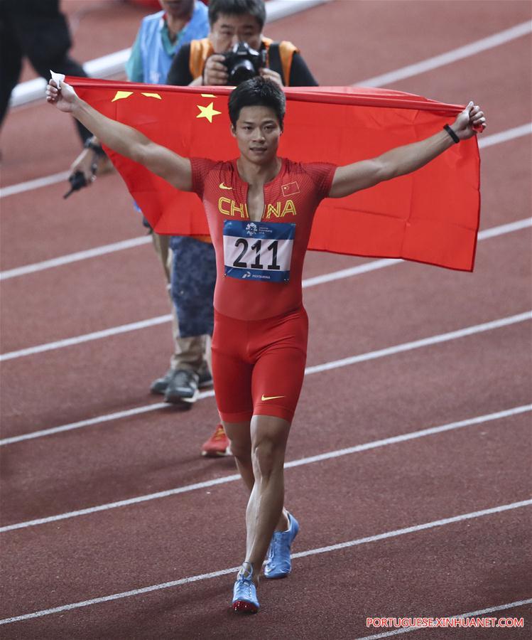 (SP)INDONESIA-JAKARTA-ASIAN GAMES-ATHLETICS-MEN'S 100M