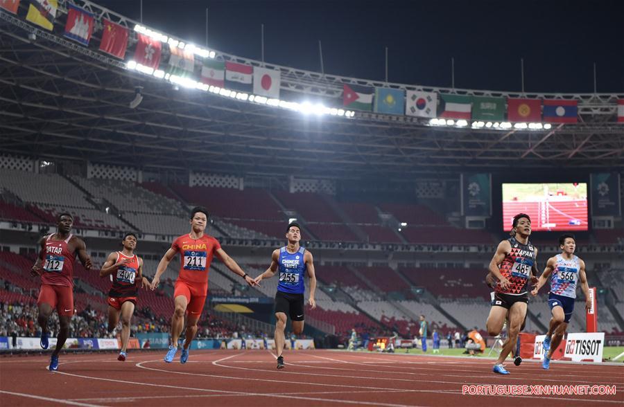 (SP)INDONESIA-JAKARTA-ASIAN GAMES-ATHLETICS-MEN'S 100M