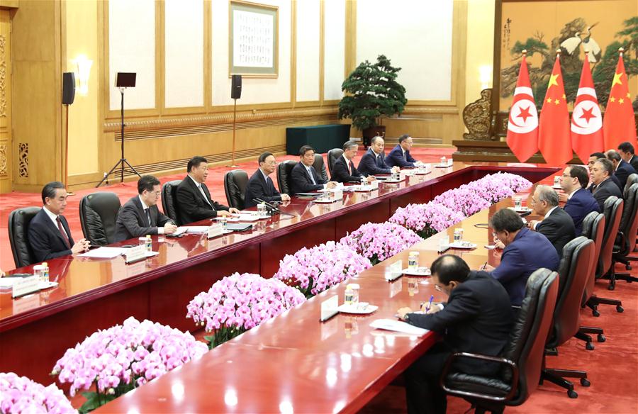 CHINA-BEIJING-XI JINPING-TUNISIAN PM-MEETING (CN)