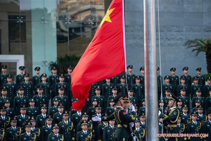 CHINA-MACAO-NATIONAL DAY-PLA-FLAG RAISING CEREMONY (CN)
