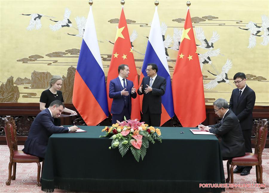 CHINA-BEIJING-LI KEQIANG-RUSSIAN PM-REGULAR MEETING (CN)