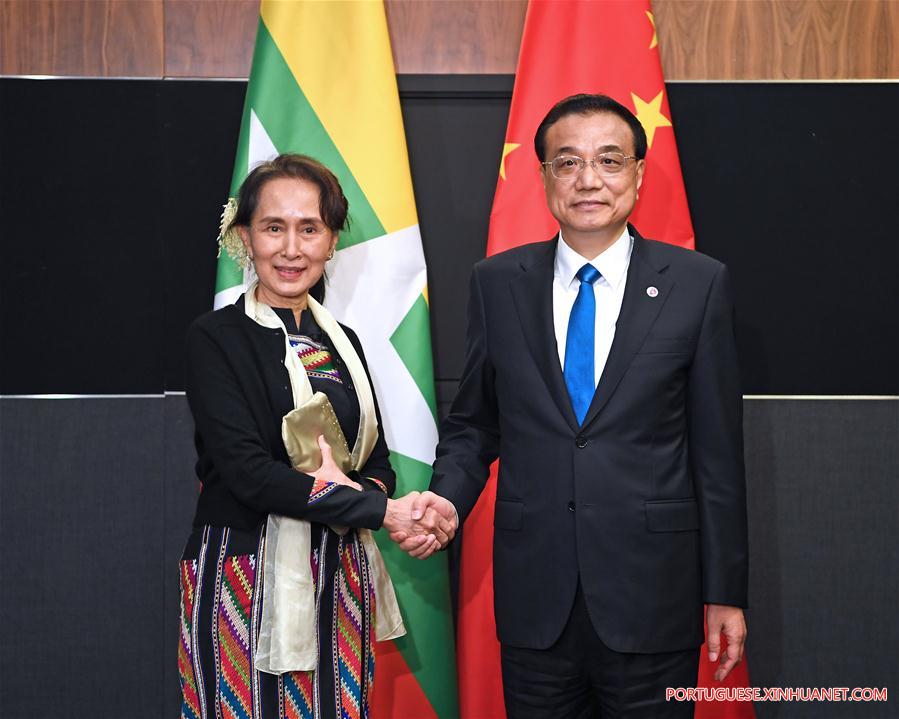 SINGAPORE-LI KEQIANG-AUNG SAN SUU KYI-MEETING