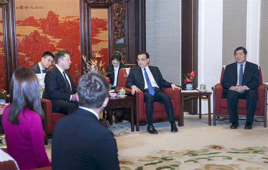 CHINA-BEIJING-LI KEQIANG-TESLA CEO-MUSK-MEETING (CN)