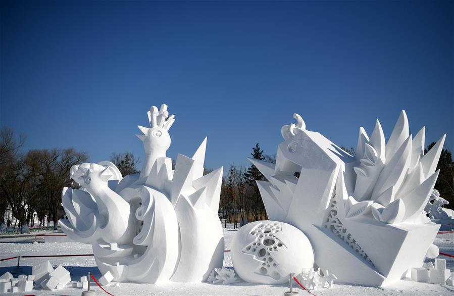 CHINA-HARBIN-SNOW SCULPTURE COMPETITION (CN)
