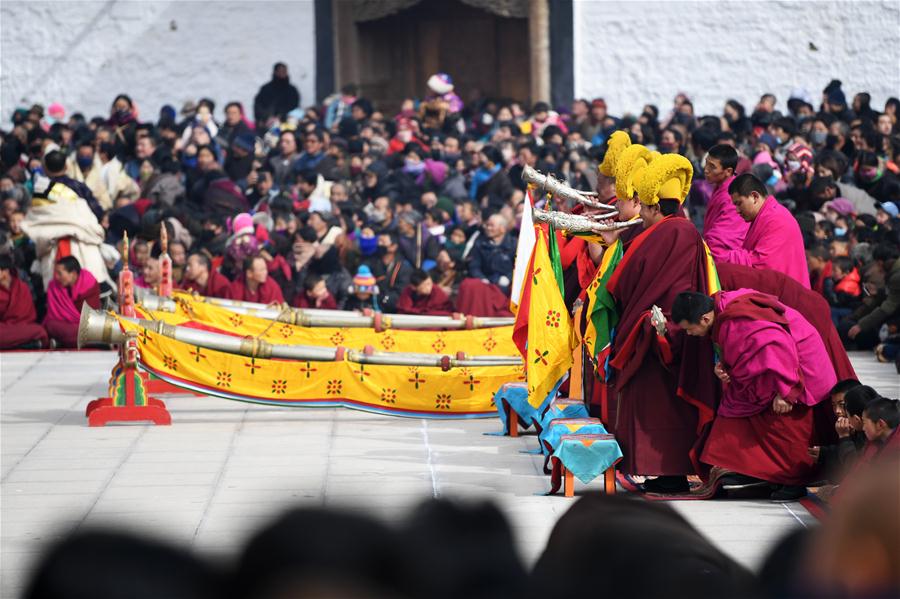 CHINA-GANSU-XIAHE-LABRANG MONASTERY-EXORCISM DANCE (CN) 