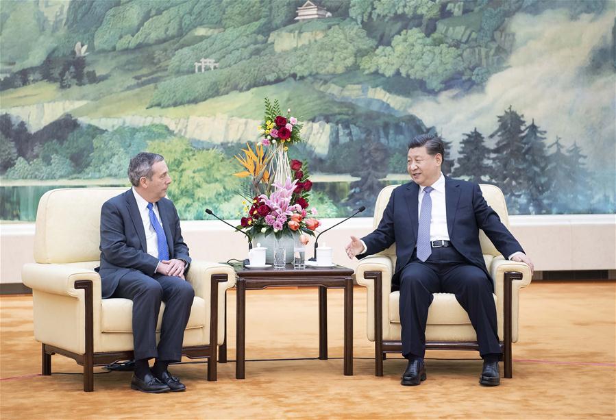 CHINA-BEIJING-XI JINPING-HARVARD PRESIDENT-MEETING (CN)
