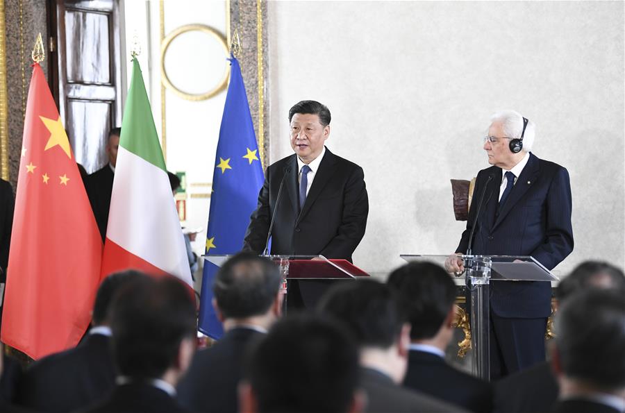 ITALY-ROME-XI JINPING-ITALIAN PRESIDENT-PERSONAGES-MEETING