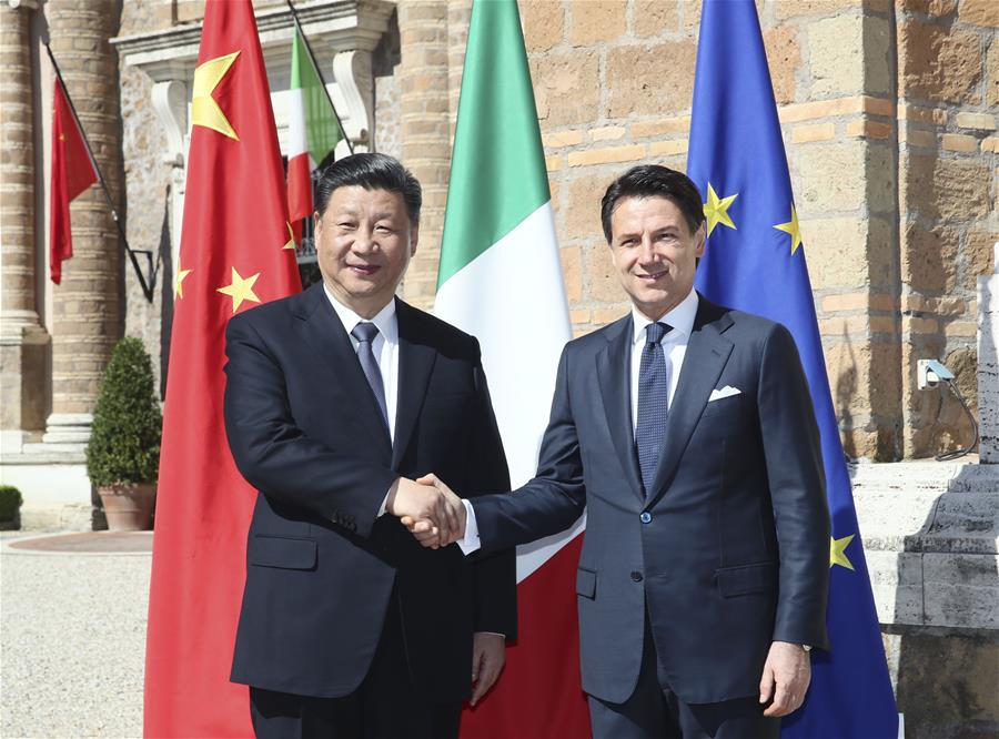 ITALY-ROME-XI JINPING-ITALIAN PM-TALKS