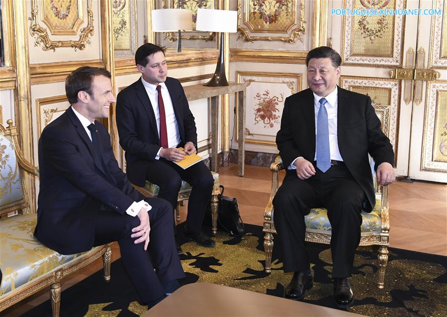 FRANCE-PARIS-CHINA-XI JINPING-MACRON-TALKS